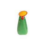 Plastic watering can with an ergonomic design and sprayer for even watering