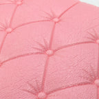 Peel-and-stick pink wallpaper with a 3D geometric pattern