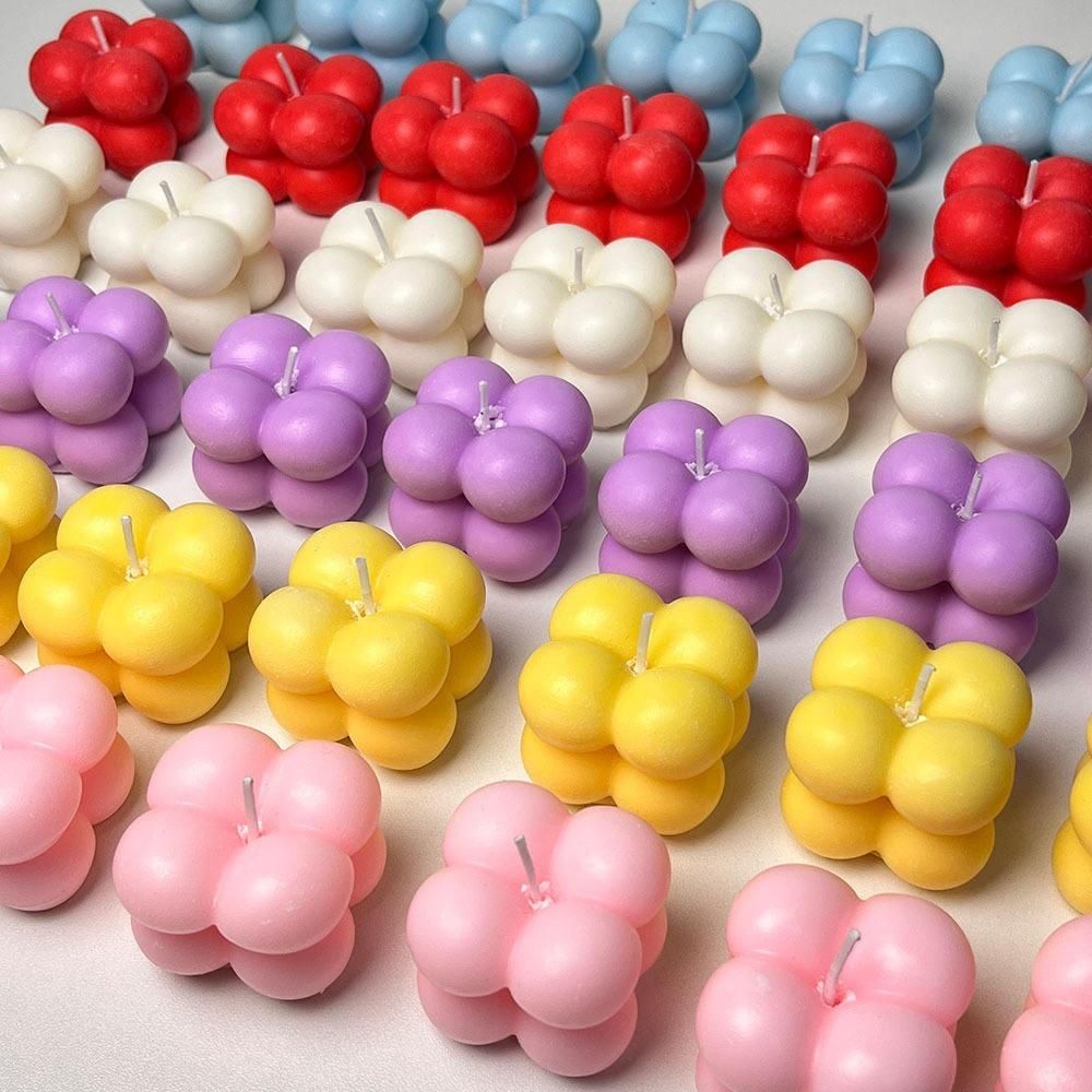 Wax Tiny Cloud Bubble Cube Candle (Pack of 4)