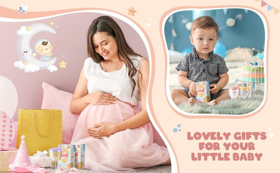 Baby Sippy Cup Plastic Stemware for Toddlers & Kids