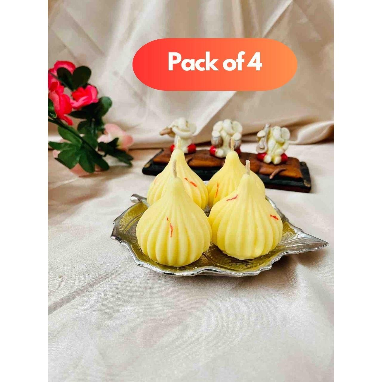 Modak Shaped Candles (Pack of 4)