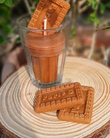 Chai Glass with Parle G Candle