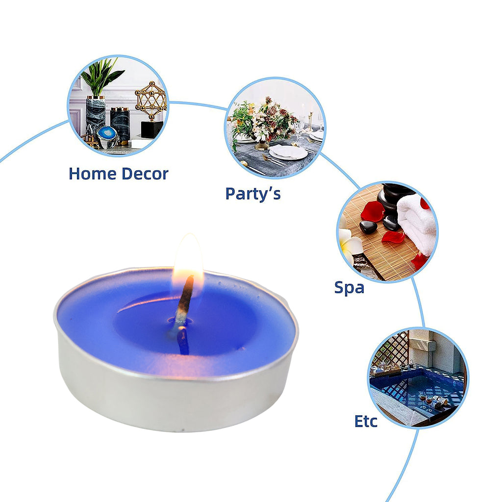 Blue Scented Tea Light Candles (25 Pc  Set)