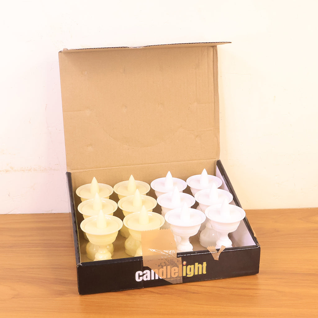 White Water Sensor Led Diya's (Set of 12)