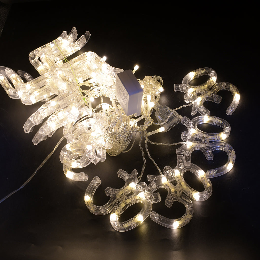 Swastik Om Curtain Decorative Lights with 12 Hanging Pcs & 138 Led