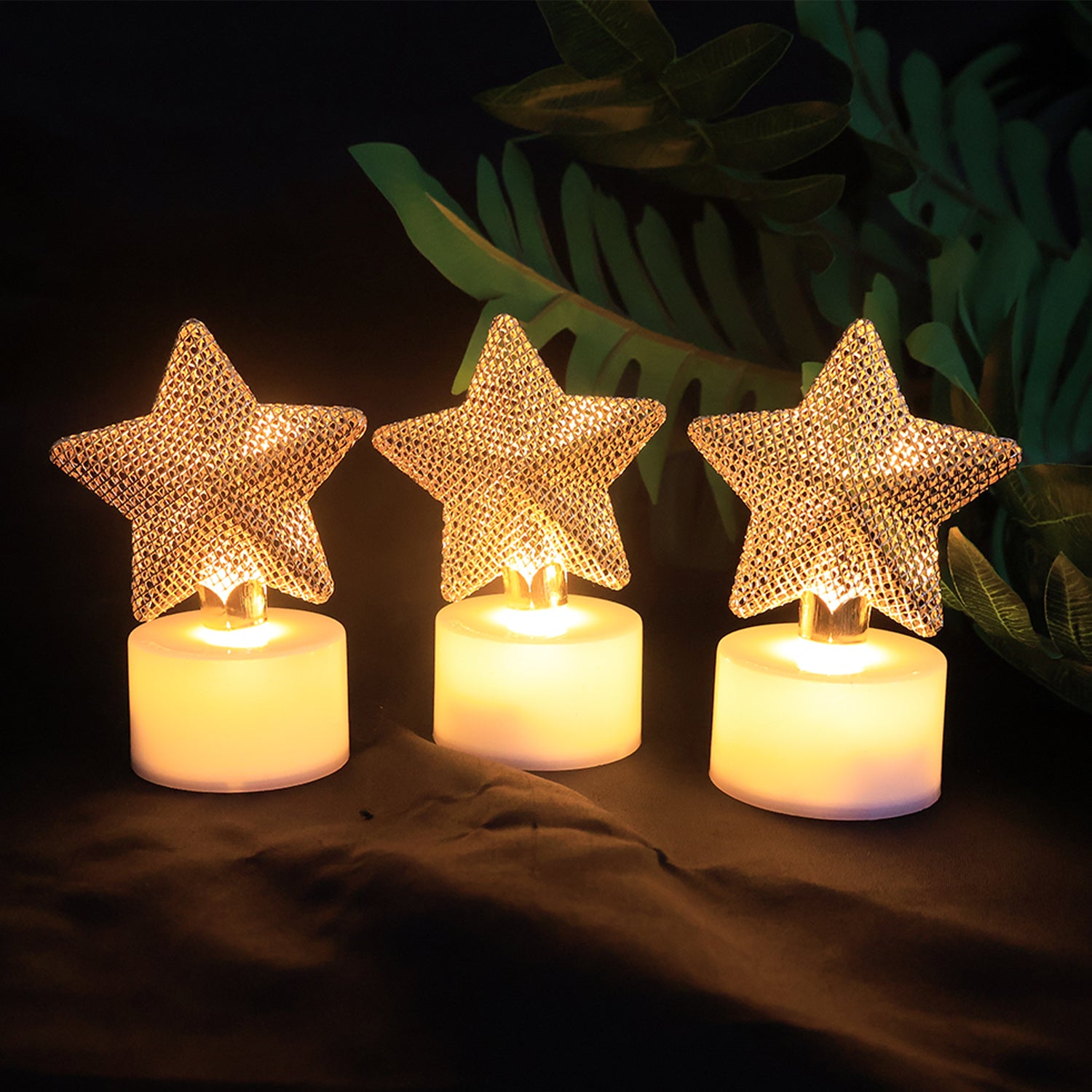 Decorative Led Star Candles (Set of 12)