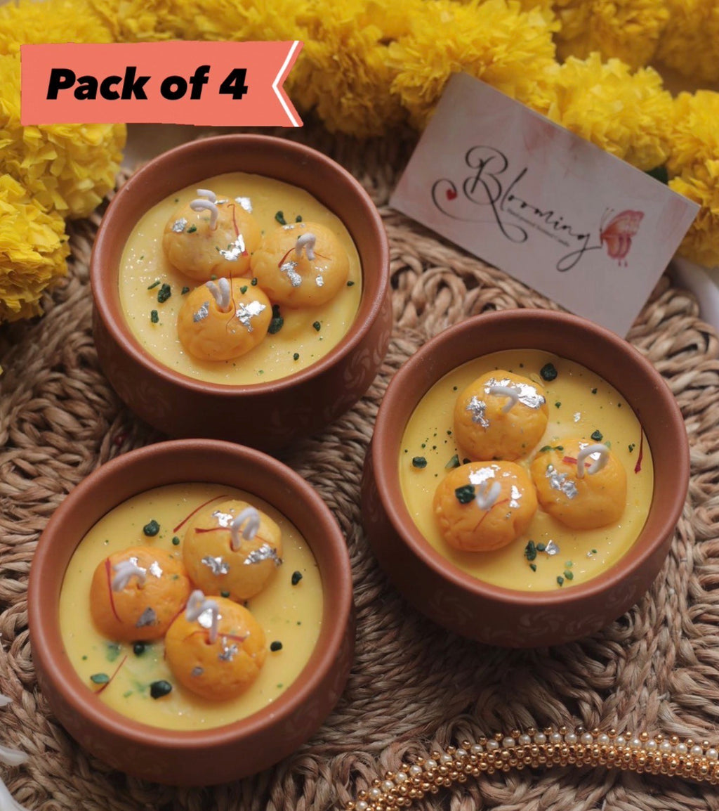 Rasmalai Scented Candle (Pack of 4)