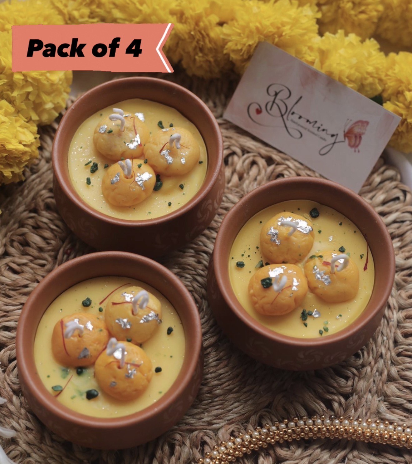 Rasmalai Scented Candle (Pack of 4)