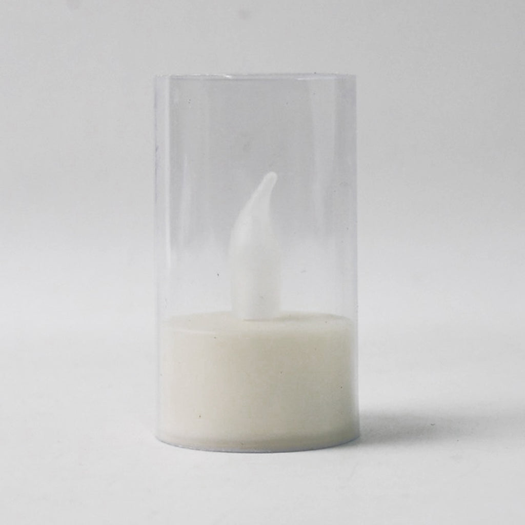 Flameless Candles With Transparent Plastic Covers Set Of 24 Pcs Led