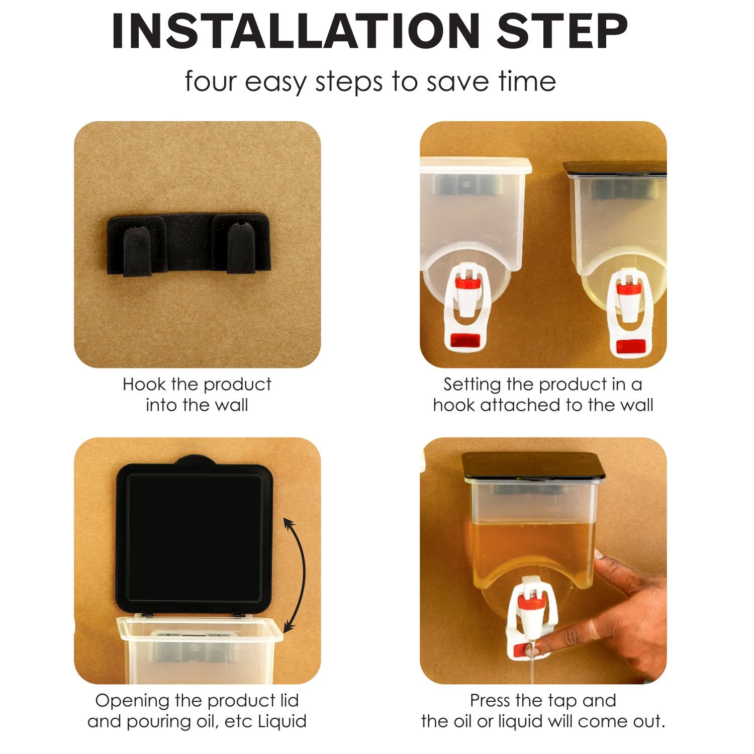 Wall Mounted Oil Dispenser Bottle