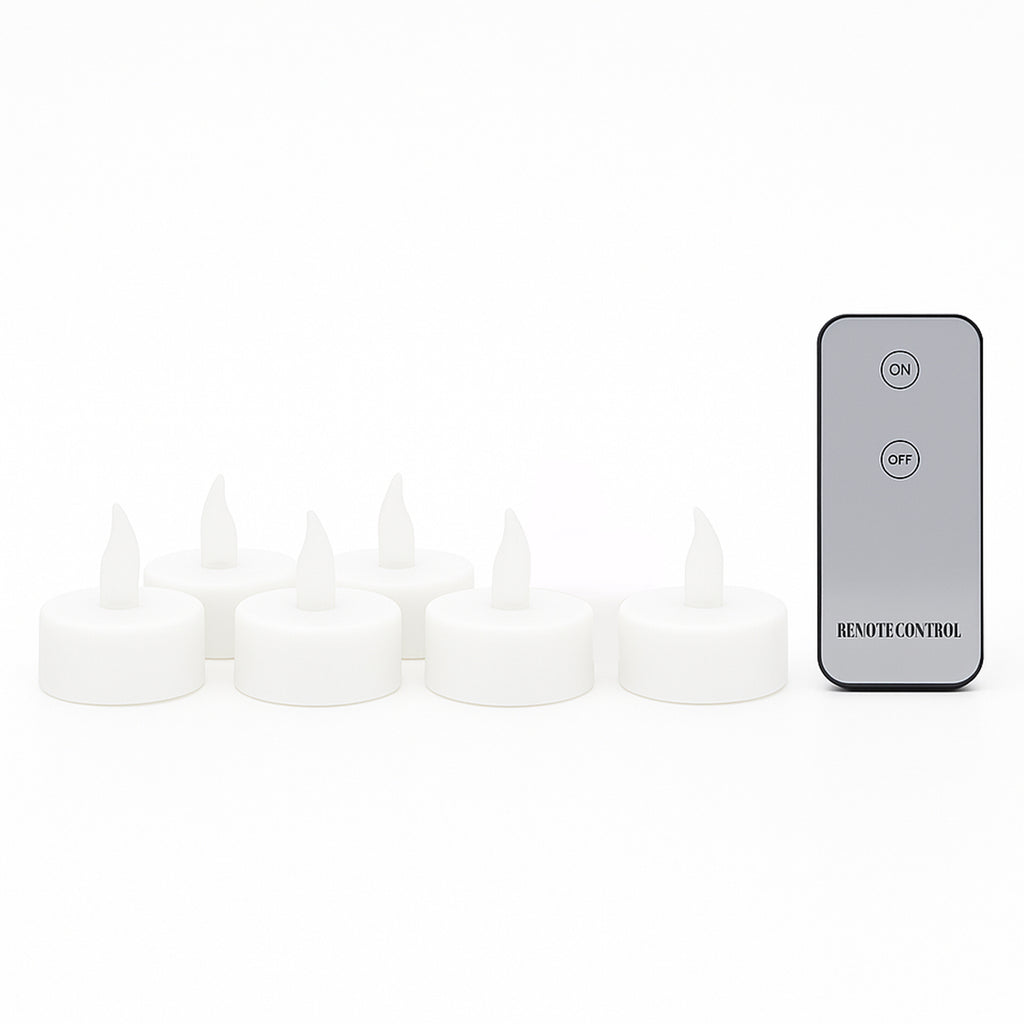 Premium 6 Piece Led Flameless Candle Light Set With Remote Control