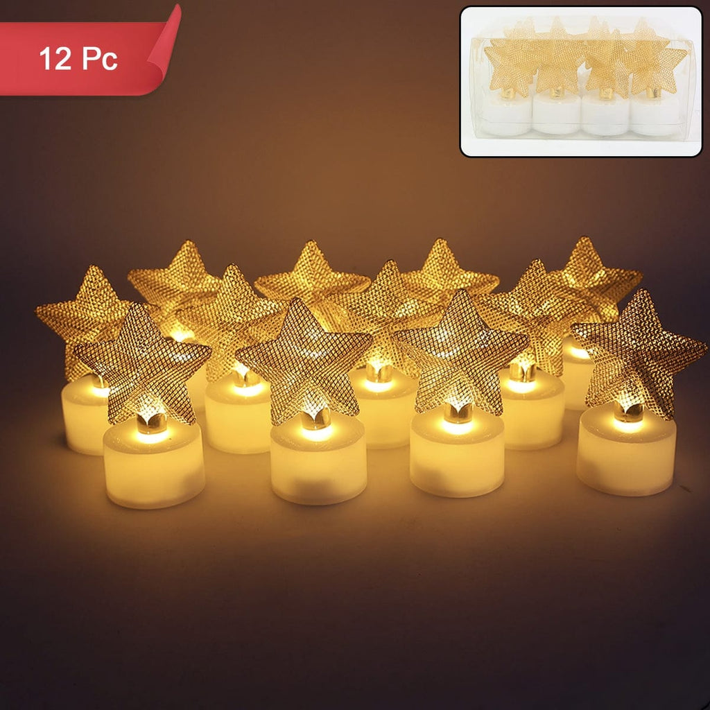 Decorative Led Star Candles (Set of 12)