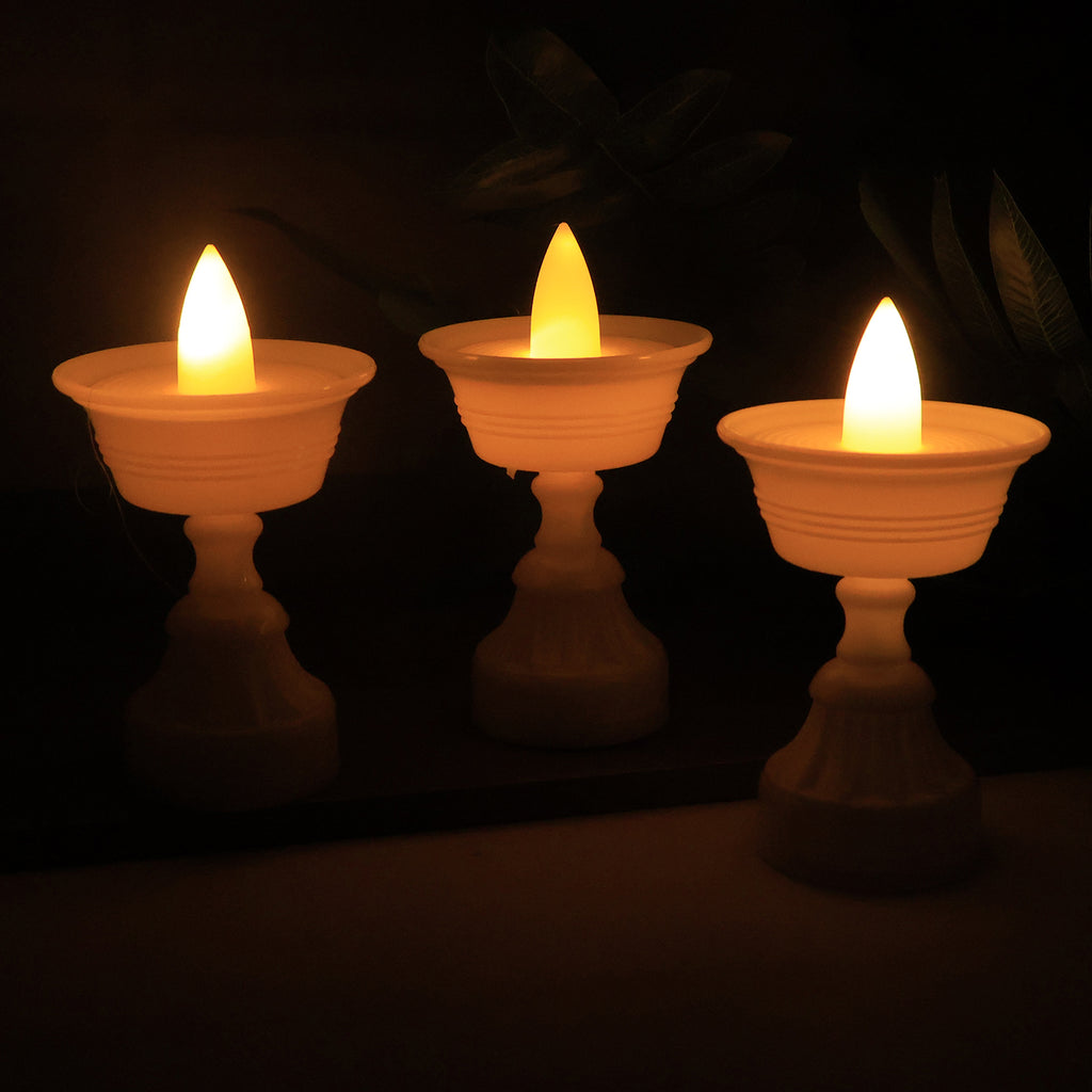 White Water Sensor Led Diya's (Set of 12)