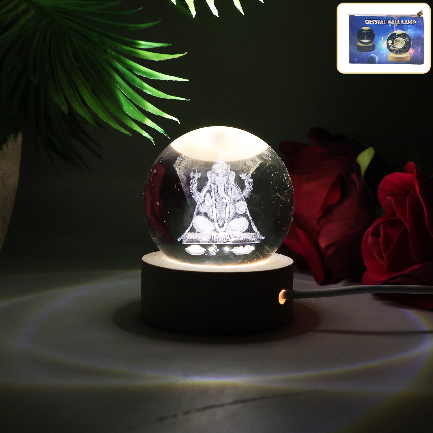 3D Crystal Ball Lamps For Home Decoration (1 Pc)